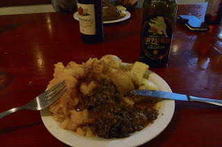 Haggis and cloudberry cider. Feeling properly Scottish!