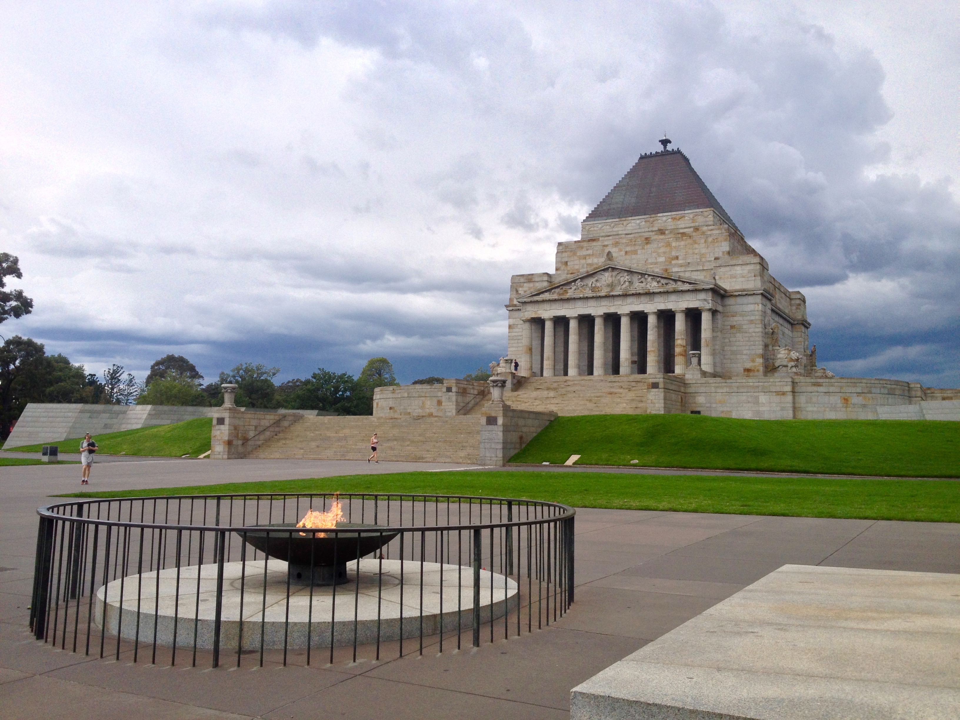 The memorial shrine in Melbourne. Very dramatic and impressive!